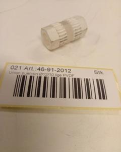 Screw Union Push on D12/10 PVDF